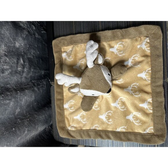 Levtex Baby Brown Deer Lovey Reindeer Security Blanket Stuffed Animal Toy - Picture 2 of 11